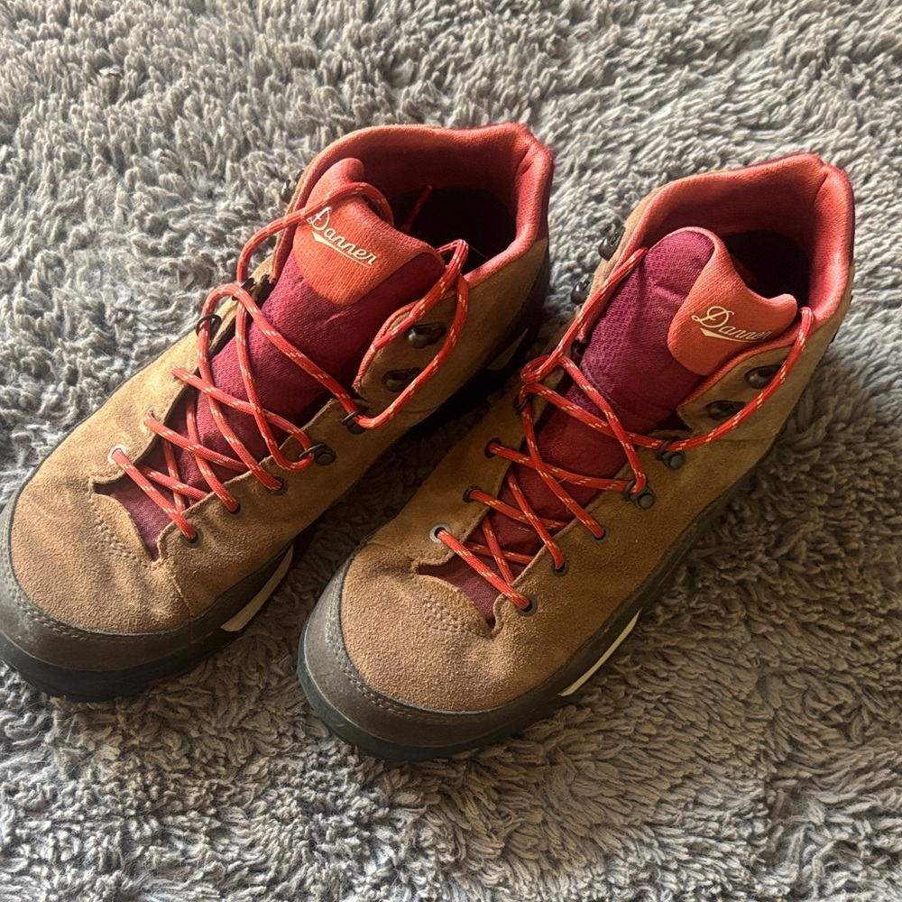 Danner Tan and Red Outdoor Boots